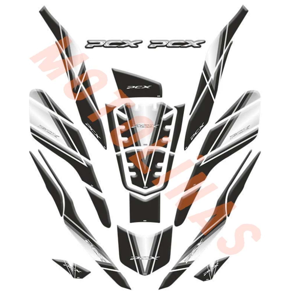 TANK PAD FULL SET 29 PARÇA NO4 - HONDA PCX 2021-2024