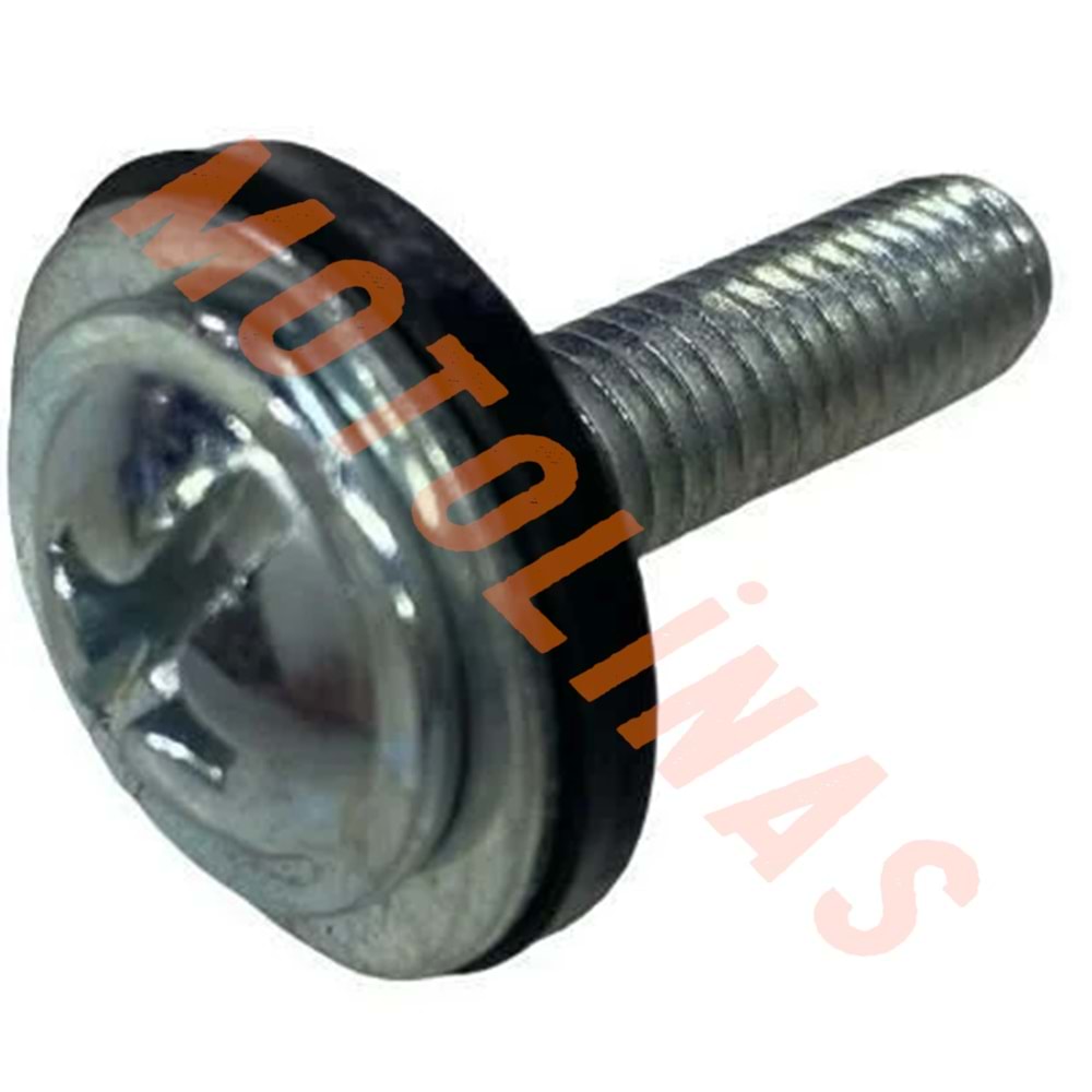 KAPORTA VİDASI LASTİKLİ VE PULLU M6*20 - UNİVERSAL