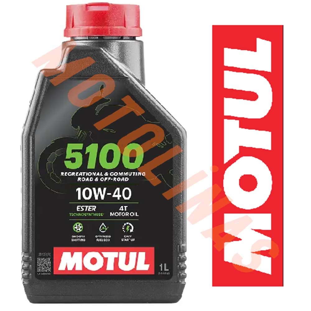 MOTUL YAĞ - 5100 [10W40] [ESTERLİ] 4T - 1 LİTRE