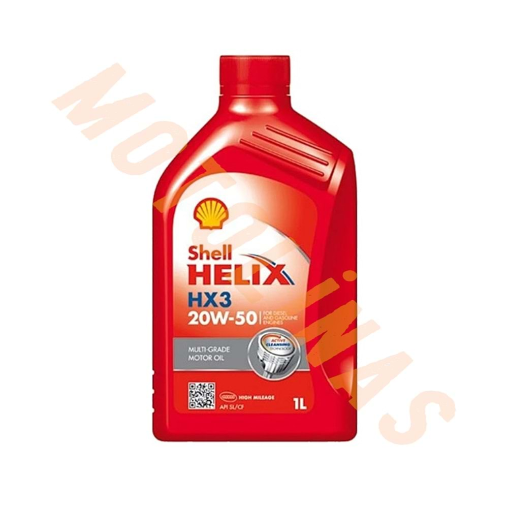 SHELL Adcence Ax3 20W50 4T Yağ 1 Litre Kırmızı Kutu