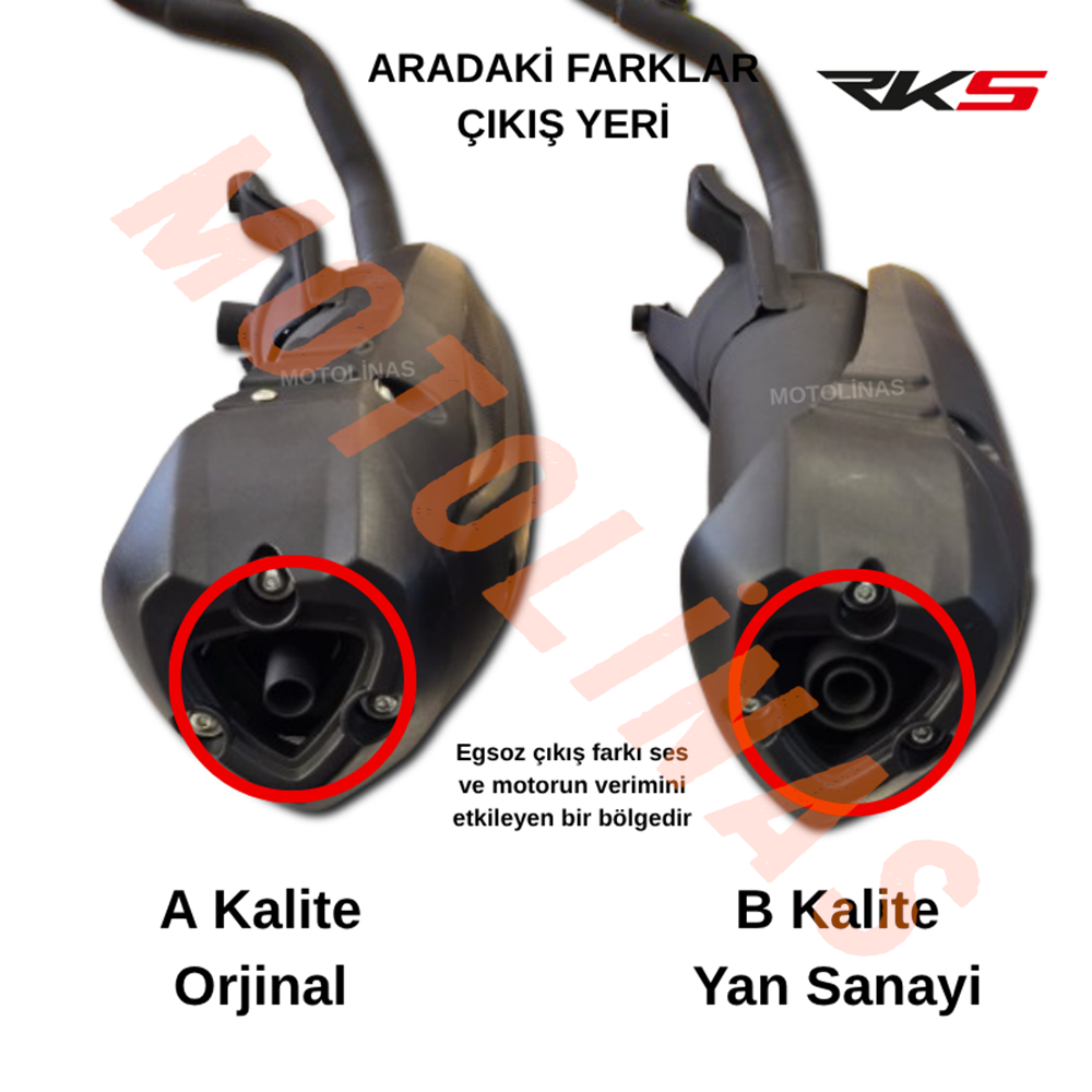 EGSOZ KOMPLE [A KALİTE] ORJİNAL KATALIZORLU OKSİJEN ÇIKIŞLI - RKS NEWLİGHT