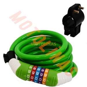 HALAT KİLİT DOLAMALI 5 'Lİ DEĞİŞTİRİLEBİLİR ŞİFRELİ 12 x 200 CM