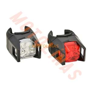 SİLİKONLU ÇAKAR FAR+STOP SETİ - LED'Lİ [PİL DAHİL] RCTS-5003