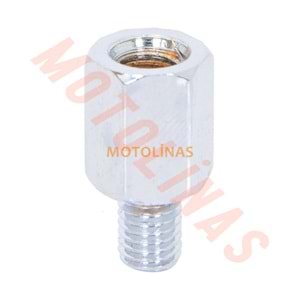 AYNA ADAPTÖRÜ [10 ADET] [ÜST 10mm DÜZ DİŞ - ALT 8mm DÜZ DİŞ]