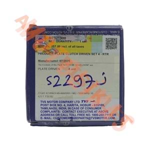 DEBRİYAJ ARA SACI [4'LÜ SET] - TVS RAIDER 125 [ORİJİNAL]-[M7321900]