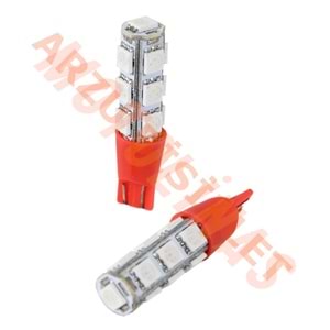 DİPSİZ 13 LED Lİ AMPUL KIRMIZI - MODEL 10 [ÇİFT]