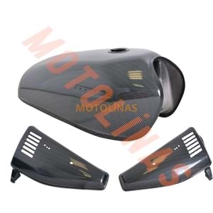 BENZİN DEPOSU VE YAN KAPAKLAR [TAKIM] [KARBON] CG