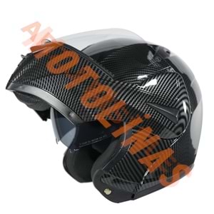 VRT - ÇENE AÇILIR VİZÖRLÜ KASK [MB808] [KARBON] [XL]