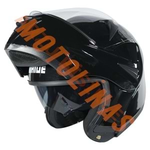 VRT - ÇENE AÇILIR VİZÖRLÜ KASK [MB808] [SİYAH] [L]