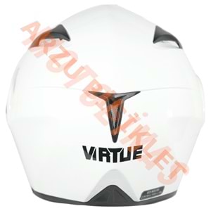 VRT - ÇENE AÇILIR VİZÖRLÜ KASK [MB808] [BEYAZ] [S]