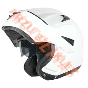VRT - ÇENE AÇILIR VİZÖRLÜ KASK [MB808] [BEYAZ] [M]