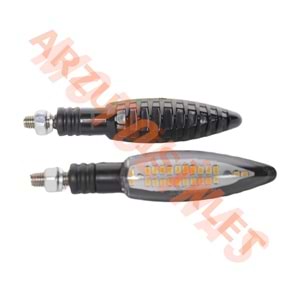 LED SİNYAL [SARI IŞIK] [TAKIM] SİYAH [1011] - E BELGELİ