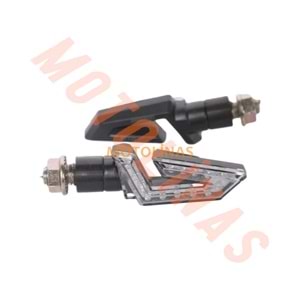LED SİNYAL [SARI IŞIK] [TAKIM] SİYAH [1031] - E BELGELİ