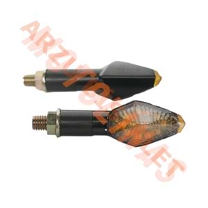 LED SİNYAL [SARI IŞIK] [TAKIM] SİYAH [1038] - E BELGELİ