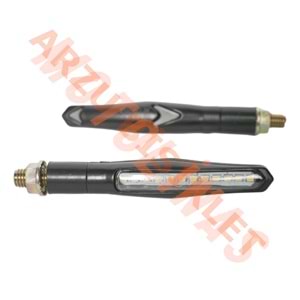 KAYAN LED SİNYAL [SARI IŞIK] [TAKIM] SİYAH [1062L-Y] - E BELGELİ