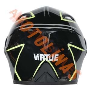 VRT - ÇENE AÇILIR VİZÖRLÜ KASK [MB808] [SİYAH - SARI] [L]
