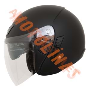 BEON-ÇENESİZ VİZÖRLÜ YAZLIK KASK [B210] [MAT SİYAH] [XL]