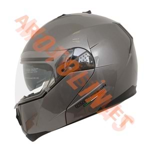 BEON- ÇENE AÇILIR VİZÖRLÜ KASK [B700] [GRİ] [M]
