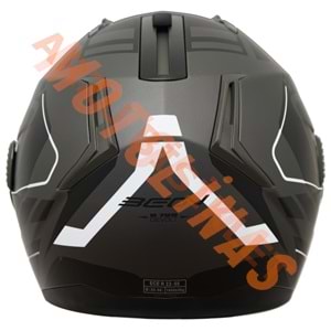BEON- ÇENE AÇILIR VİZÖRLÜ KASK [B700] [SİYAH - GRİ - BEYAZ] [AIR TEK] [S]