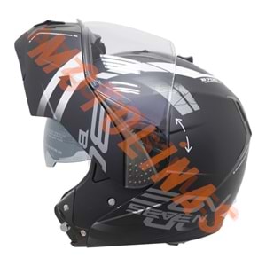 BEON- ÇENE AÇILIR VİZÖRLÜ KASK [B700] [SİYAH - BEYAZ] [VERTİGO] [XL]
