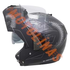 BEON- ÇENE AÇILIR VİZÖRLÜ KASK [B700] [EJDERHA DESEN] [M]