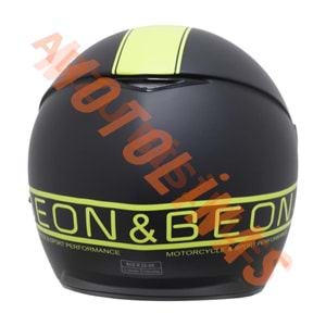 BEON-ÇENESİZ VİZÖRLÜ YAZLIK KASK [B217] [MAT SİYAH - SARI] [XL]