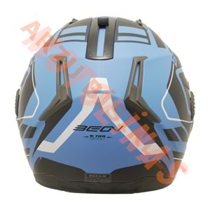 BEON- ÇENE AÇILIR VİZÖRLÜ KASK [B700] [MAVİ - SİYAH] [AIR TEK] [M]
