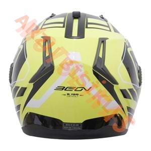 BEON- ÇENE AÇILIR VİZÖRLÜ KASK [B700] [SARI-SİYAH] [AIR TEK] [M]