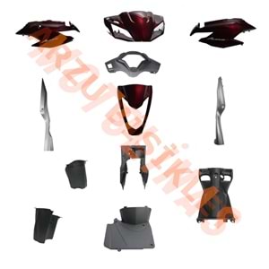 KAPORTA SET [BORDO] [ESKİ MODEL] HONDA ACTIVA S