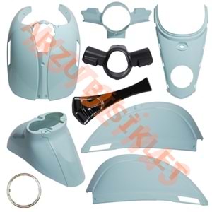 KAPORTA SET [BOYALI AKSAM] [MAVİ] - KUBA BLUEBERRY