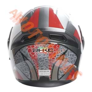 KC-ÇENE AÇILIR VİZÖRLÜ KASK [KC902] DESENLİ TİTANYUM GRİ [M] E BELGELİ