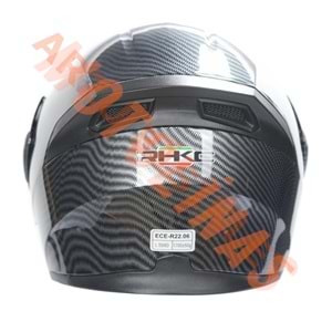 KC-ÇENE AÇILIR VİZÖRLÜ KASK [KC902] [KARBON] [S] E BELGELİ
