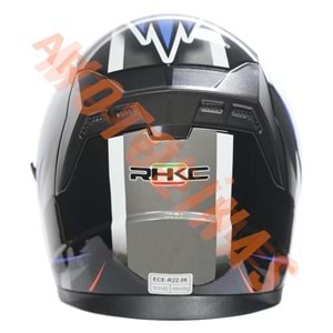 KC-ÇENESİZ VİZÖRLÜ YAZLIK KASK [KC528-1] SİYAH - MAVİ [M] E BELGELİ
