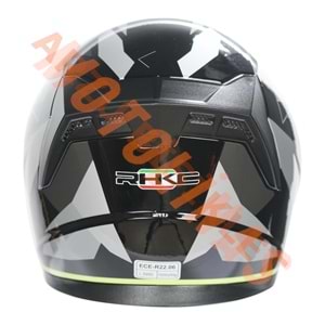 KC-ÇENESİZ VİZÖRLÜ YAZLIK KASK [KC528-1] SİYAH - GRİ - NEON SARI [S] E BELGELİ