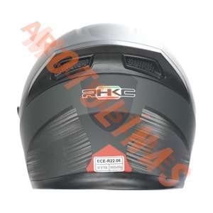 KC-KAPALI VİZÖRLÜ KASK [KC316-1] MAT SİYAH - KIRMIZI [L] E BELGELİ