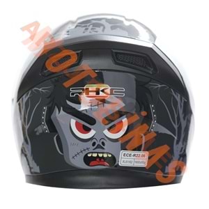 KC-KAPALI VİZÖRLÜ KASK [KC316-1] FRANKENSTEIN'S MONSTER [XL] E BELGELİ