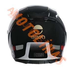 BEON- ÇENESİZ VİZÖRLÜ YAZLIK KASK [B203] [SİYAH-BEYAZ-ALTIN] [XXL]