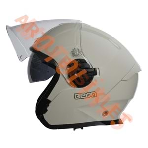 BEON- ÇENESİZ VİZÖRLÜ YAZLIK KASK [B203] [BEYAZ-KIRMIZI-YEŞİL] [S]