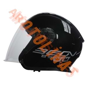 BEON- ÇENESİZ VİZÖRLÜ YAZLIK KASK [B203] [SİYAH-BEYAZ] [L]