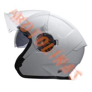 BEON- ÇENESİZ VİZÖRLÜ YAZLIK KASK [B203] [BEYAZ] [S]