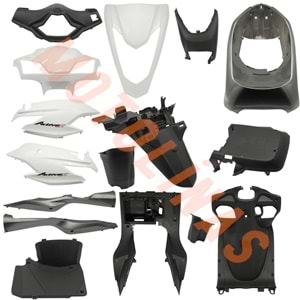 KAPORTA SETİ 16 PARÇA ESKİ MODEL [A KALİTE] BEYAZ - HONDA ACTİVA S 125