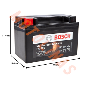 BOSCH MOTOSİKLET BAKIMSIZ AKÜ [FA102] TX9-BS 12V 8 Ah 2 YIL GARANTİLİ