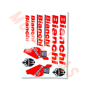 KADRO STİCKER SETİ 14 PARÇA BİANCHE KIRMIZI- BİSİKLET