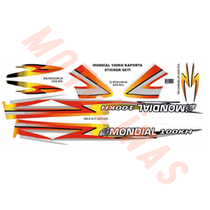 STİCKER SETİ FULL [YAZILI] - MONDİAL KH100