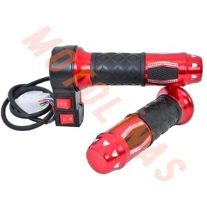 GAZ KOLU TAKIMI [KIRMIZI] [3 VİTES - İLERİ - GERİ] - ELEKTRİKLİ BİSİKLET