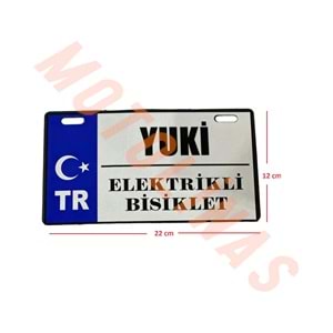 PLAKALIK [YUKİ ELEKTRİKLİ BİSİKLET YAZILI] - E-BİKE
