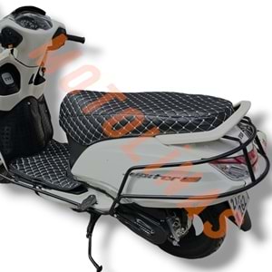 PASPAS+SELE KILIFI SET DERİ [BEYAZ] - TVS JUPİTER 125