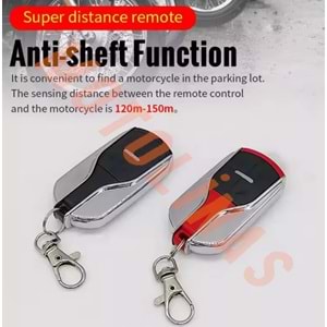 MOTOSİKLET ALARM START STOP BUTONLU YÜKSEK HASSASİYET