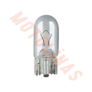AMPUL [DİPSİZ] ŞEFFAF CAM T10 12V - 5W - SİNYAL/PARK AMPULU