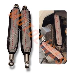 ARKA AMORTİSÖR ÇORABI KILIFI 2 ADET 31,5cm [REFLEKTÖRLÜ/KIRMIZI YAZI] - UNİVERSAL